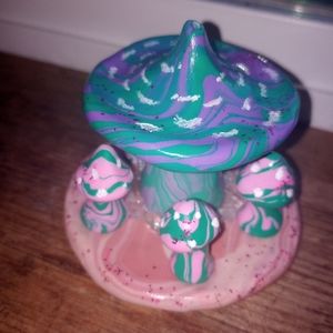 Fairy mushroom insence holder